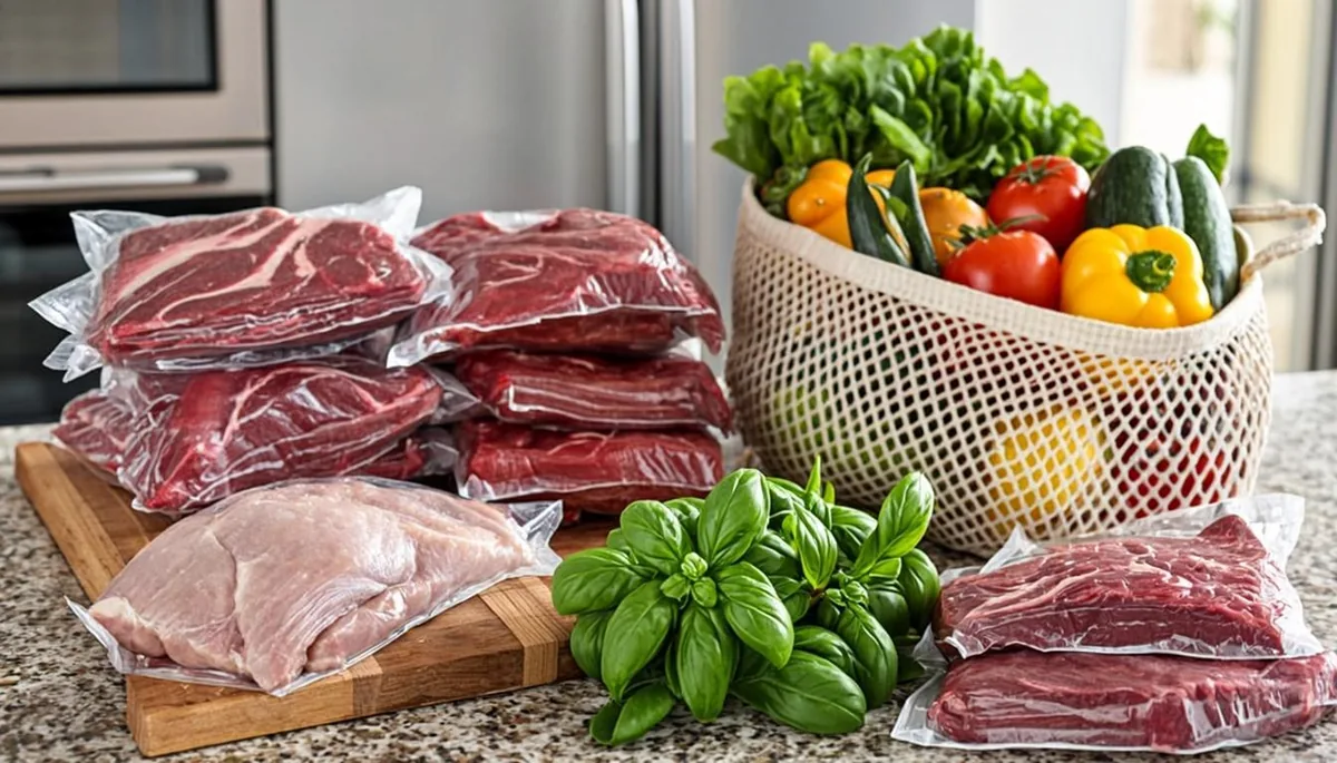Nutritious grocery haul with lean proteins and vegetables