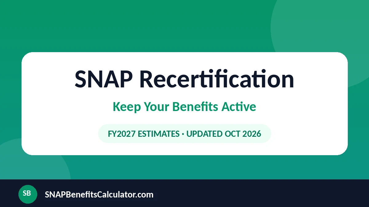 SNAP Recertification: How to Renew Your Food Stamps On Time